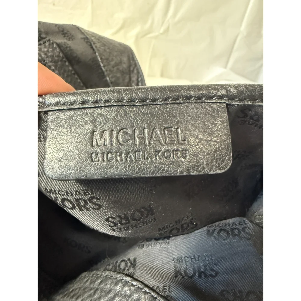 Michael Kors Fulton Black Leather Hobo Shoulder Bag